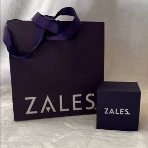 Zales Deep Purple Gift Bag and Box Set (empty)